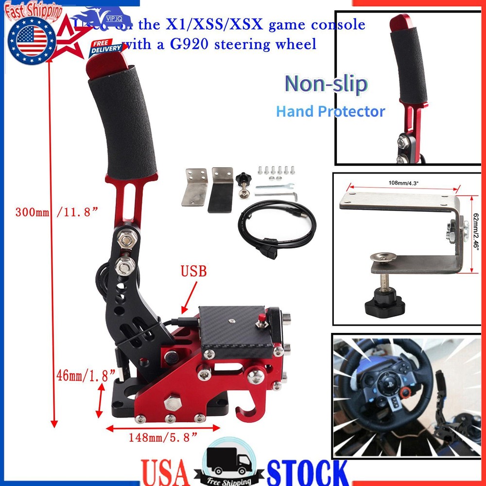 14Bit X1 XBOX USB Handbrake Kits for Racing Games Steering Wheel Stand G920 Red