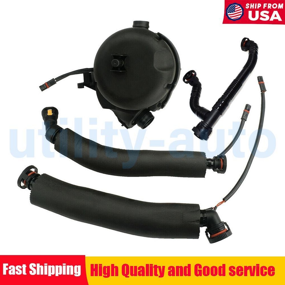 Set of 4 New PCV Crankcase Breather Hose & Valve Kit For BMW E86 E90 E91 E60 E65