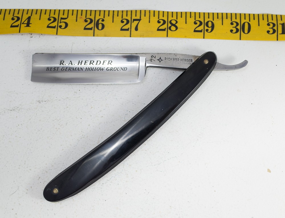 NOS Rich Abr Herder 72 Solingen Straight Razor Shave Ready-image