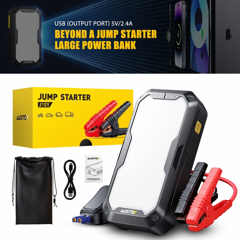 7200 mAh Car Jump Starter Booster Jumper Box Power Bank Battery Charger Portable