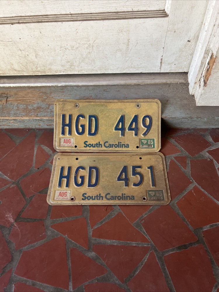 Набор винтажных номерных знаков Sc 1985