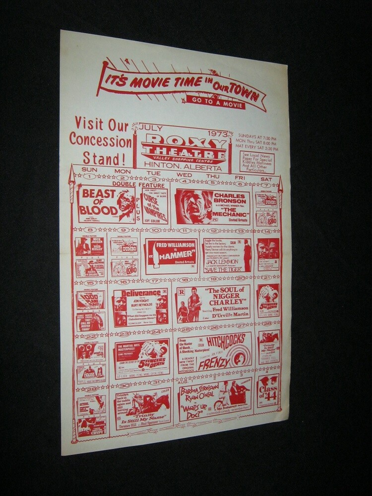 Vintage Terence Hill Bronson Hinton Canadian Hitchcock Eastwood Dumbo Movie Poster Reprint