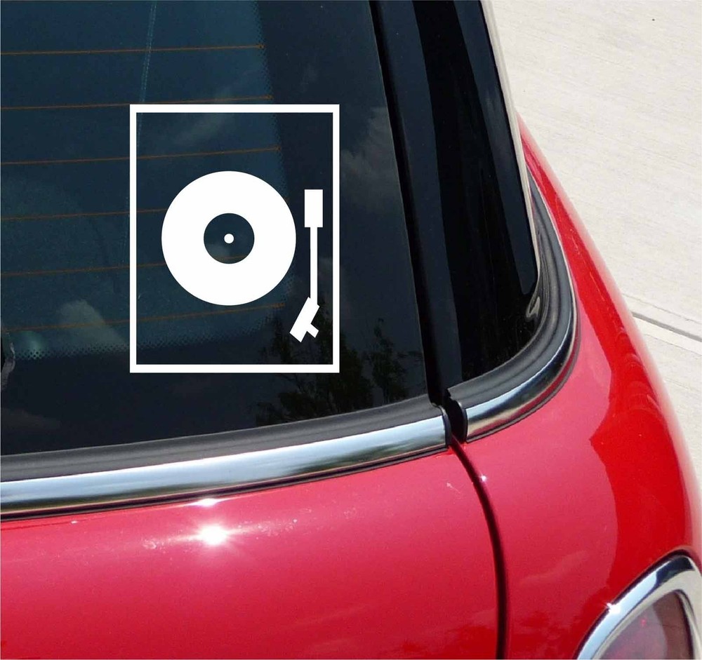 RECORD PLAYER TURNTABLE 33 45 72 FUNNY GRAPHIC DECAL STICKER ART CAR WALL DECOR