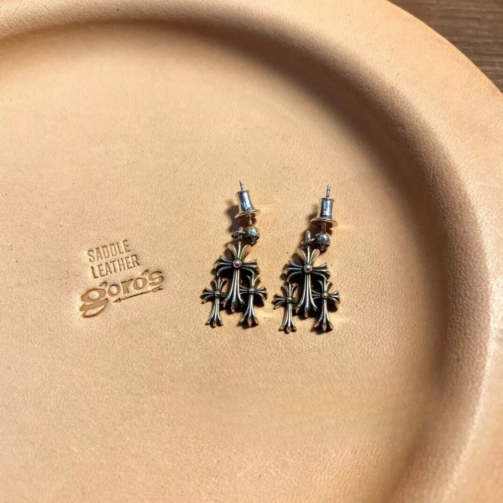 Chrome Hearts Triple Cross Earrings