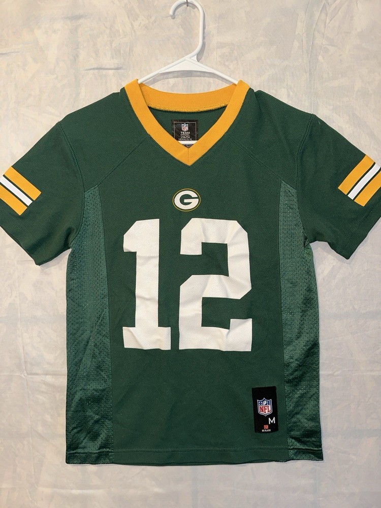 Aaron Rodgers Green Bay Packers Youth NFL Jersey Size M #12-image