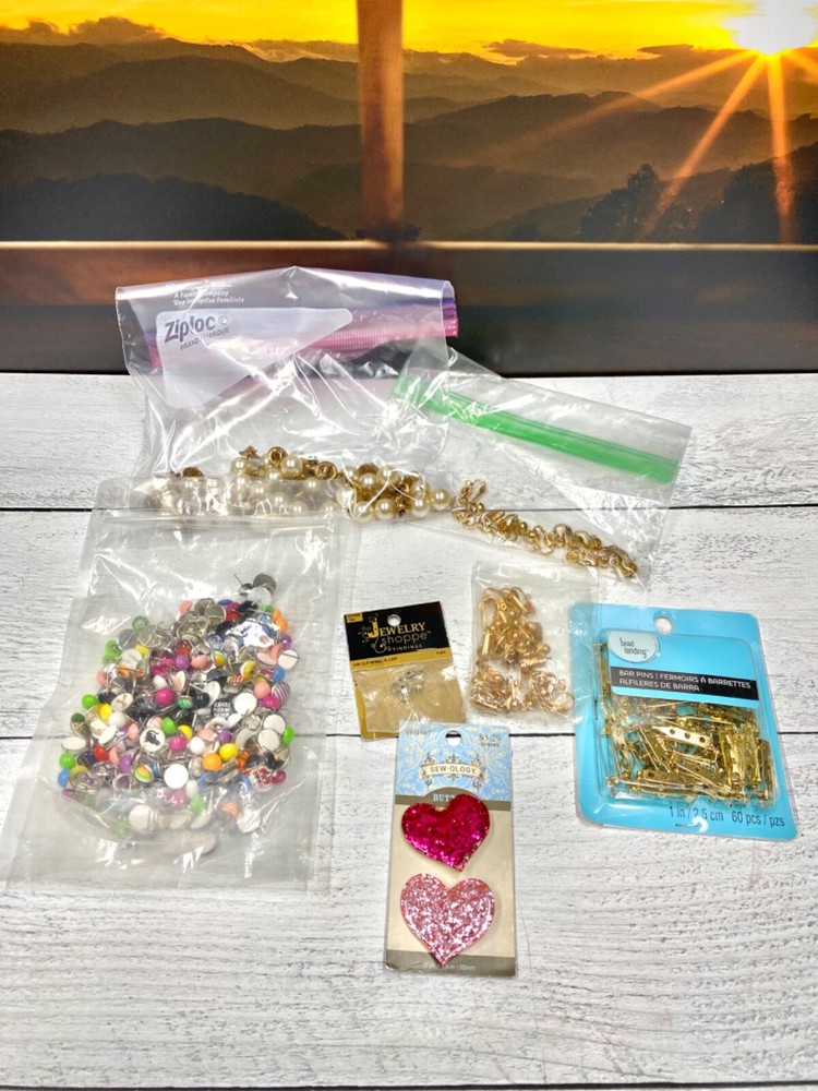 Bulk Lot of VTG Asst Earrings, pins and Bar Pins for Crafting | Craft Supplies