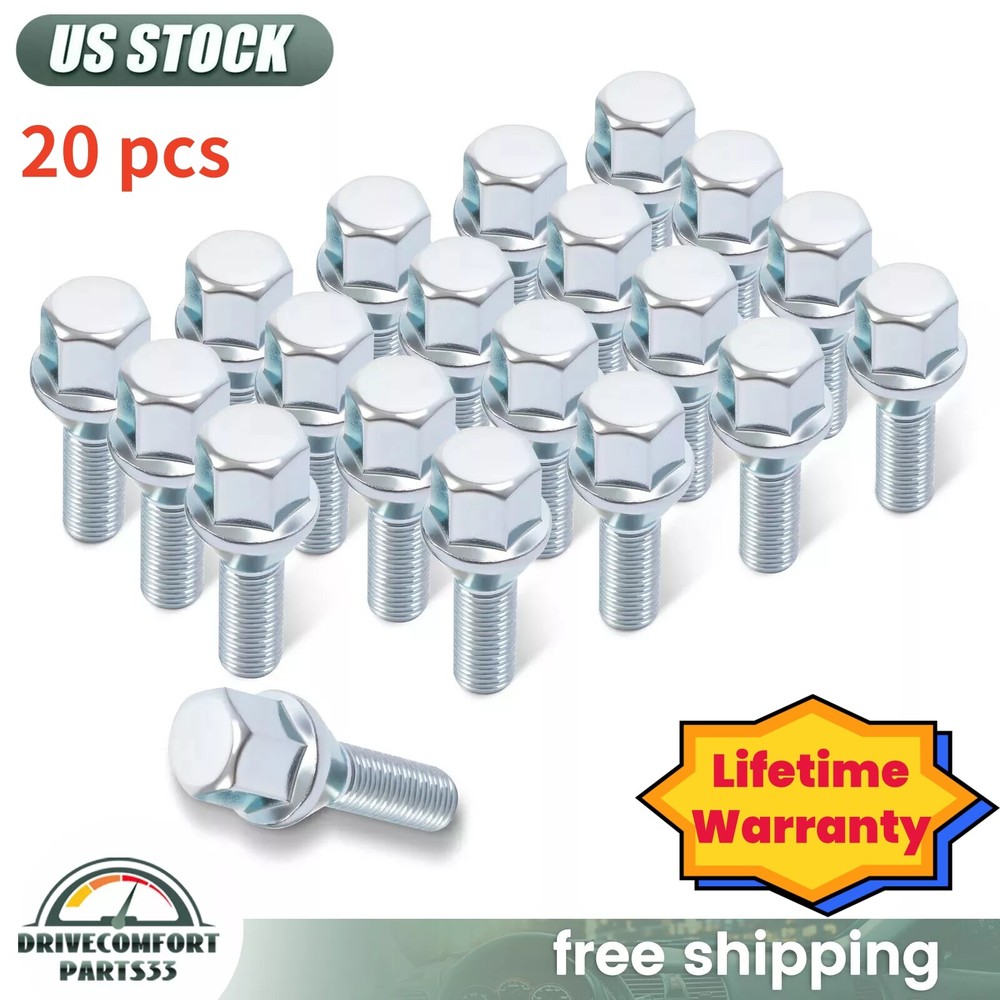 Set Of 20 Wheel Lug Bolt For Dodge Dart Jeep Cherokee Compass Chrysler 200 12-25