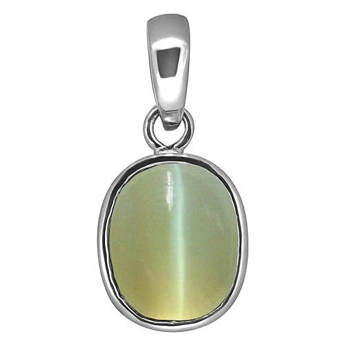 7.25 Ratti 6.00 Carat A+ Quality Cat's Eye Lehsunia Gemstone Pendant for Womens