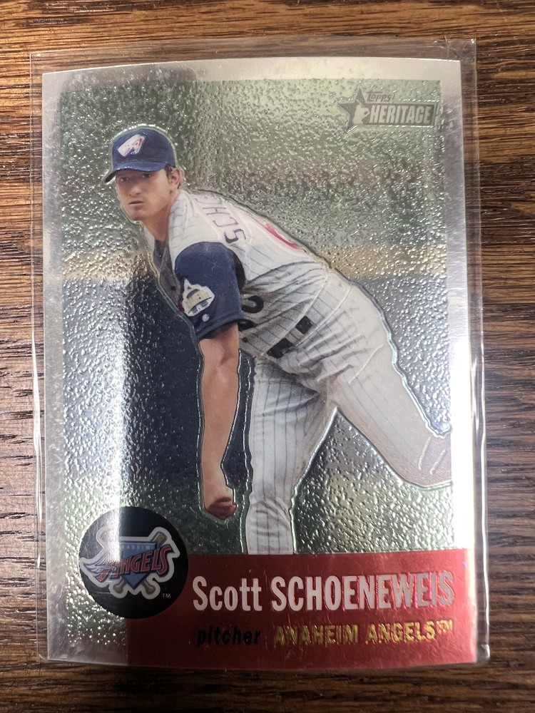 2002 Topps Heritage THC24 Scott Schoeneweis Chrome 553/553 Rare Baseball Card