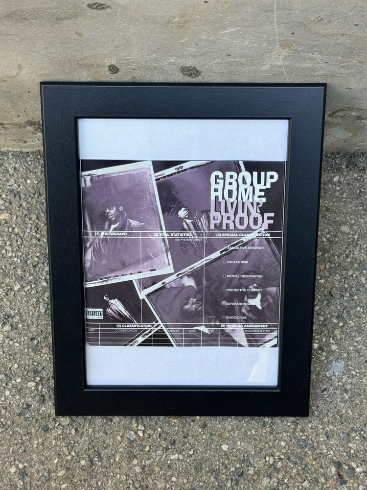 Group Home - Living Proof Original 1995 Framed CD Art