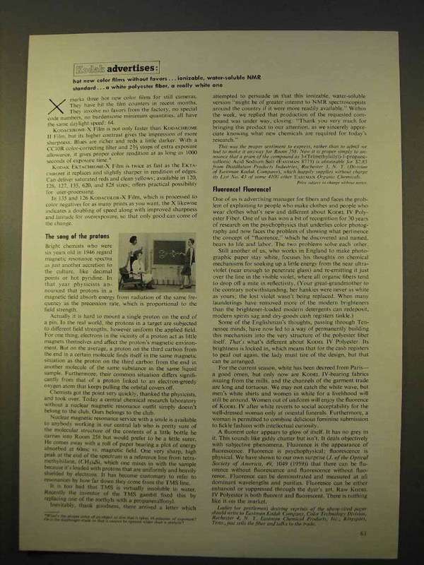 1963 Kodak Ad Showcasing Latest Color Films in Photography