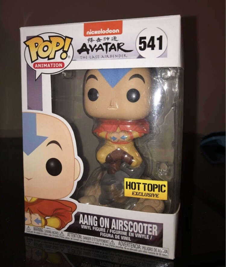 Funko Pop Animation Avatar Aang on Airscooter #541 Hot Topic Exclusive-image