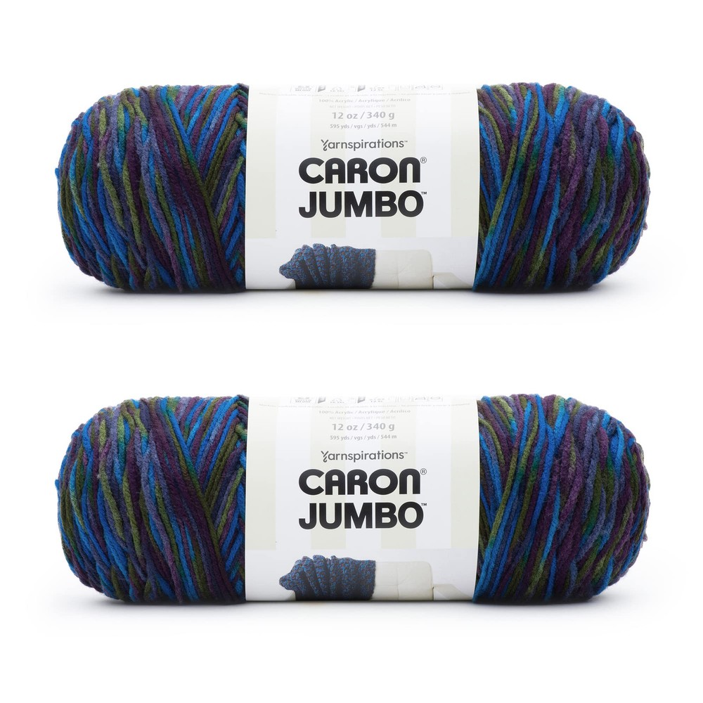Jumbo Prints Peacock Varg Yarn - 2 Pack of 340g/12oz - Acrylic - 4 Medium (Wo...