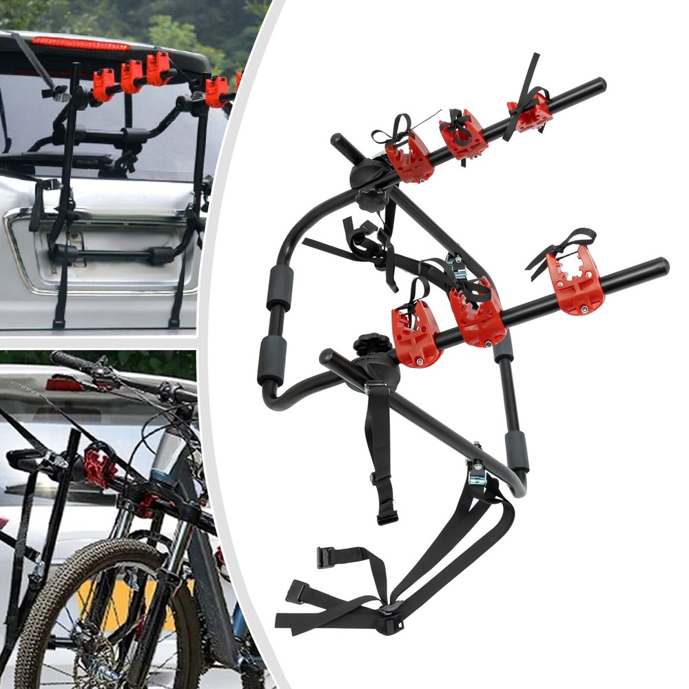 3-Bike Trunk Mount Rack for Sedan Hatchback SUV Minivan Carrier