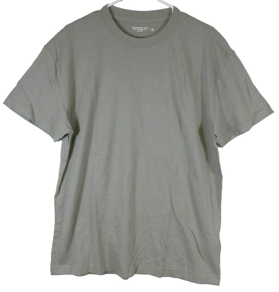 Abercrombie & Fitch Mens Pullover Crew Neck T-Shirt Short Sleeve Size L Gray-image