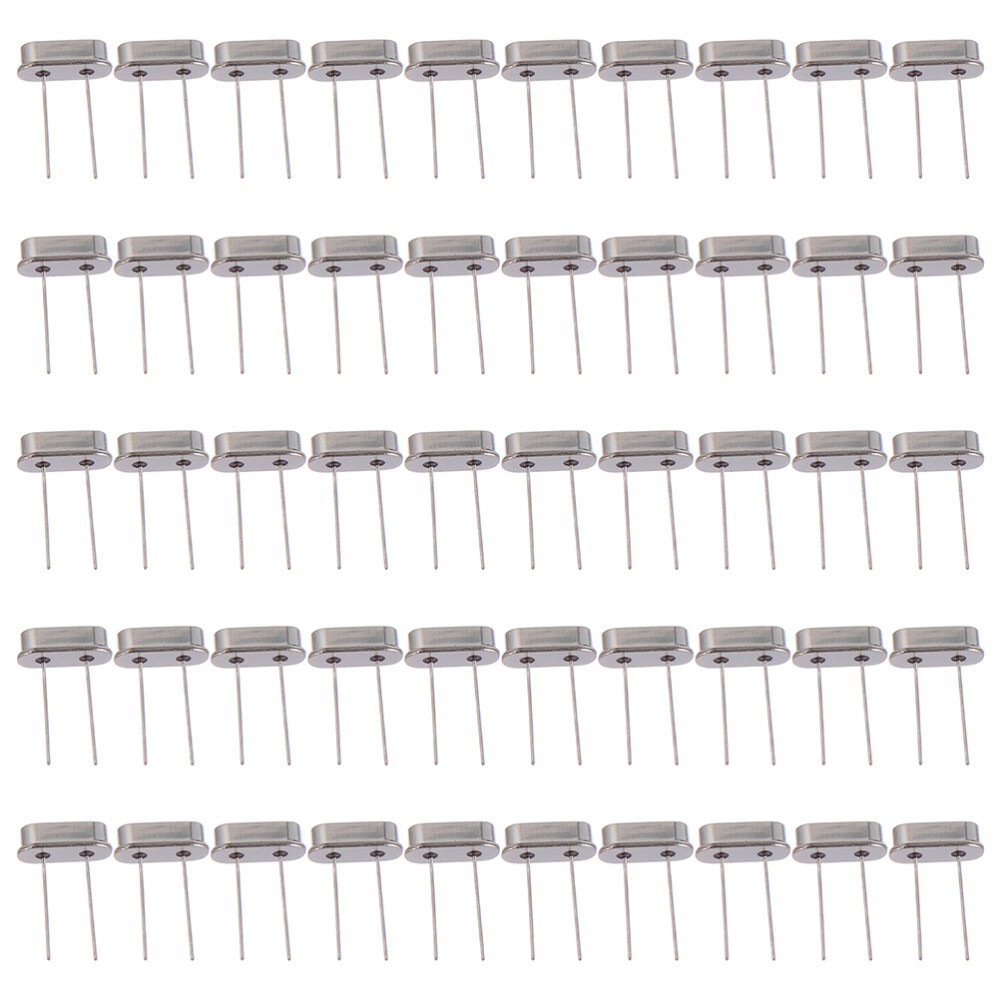 100 Pcs Silver Quartz Resonator Crystal Oscillator for Stable Frequency