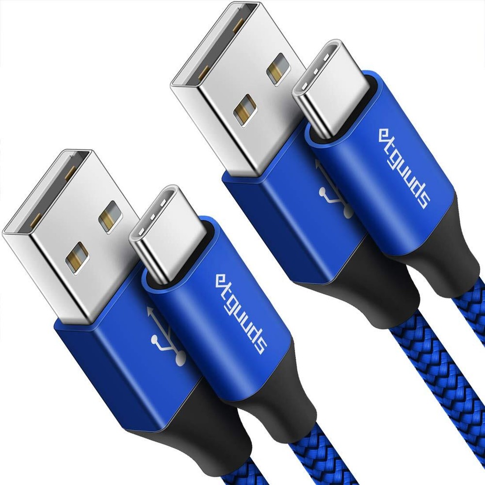 10ft USB C Cable 2-Pack Fast Charging Nylon Braided USB-A to Type C