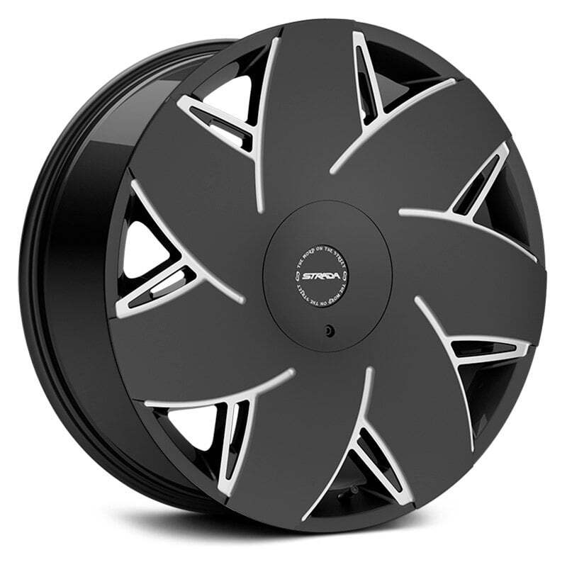 Strada TURBINA Wheels 22x9 (35, 5x120.65, 74.1) Black Rims Set of 4