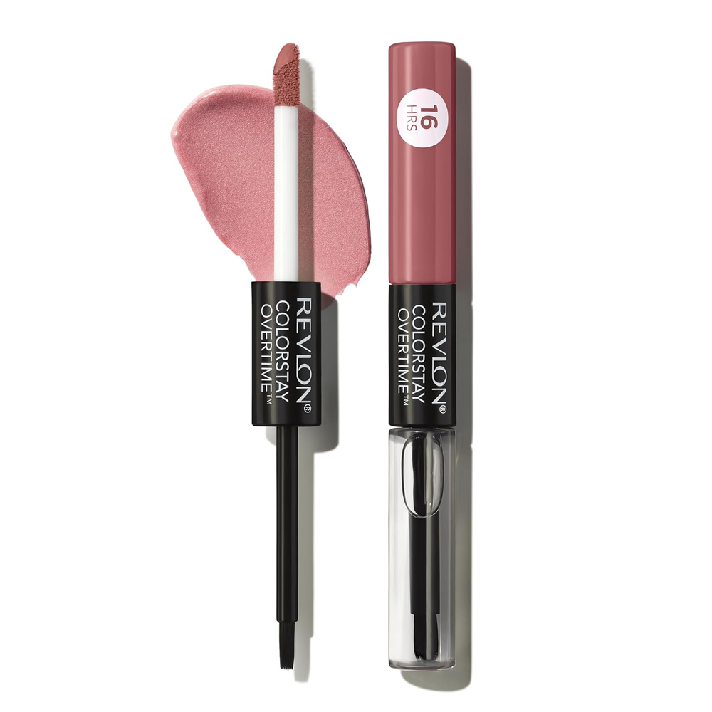 Revlon Liquid Lipstick with Clear Lip Gloss, Colorstay Overtime Lipcolor, Dual E