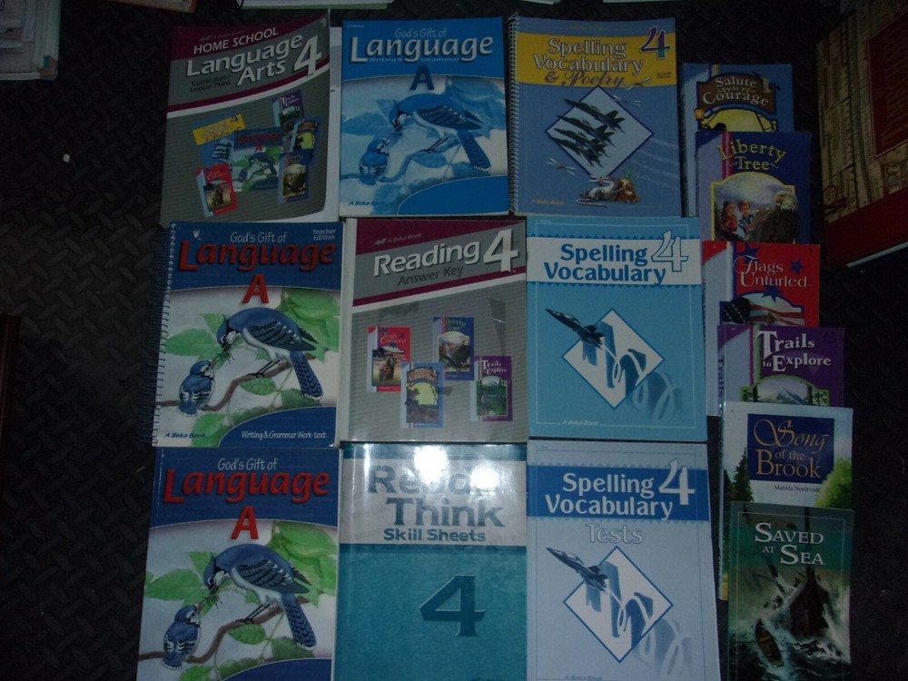 ABEKA 4th Grade Language Arts Reading Spelling Vocabulary Curriculum Set-image