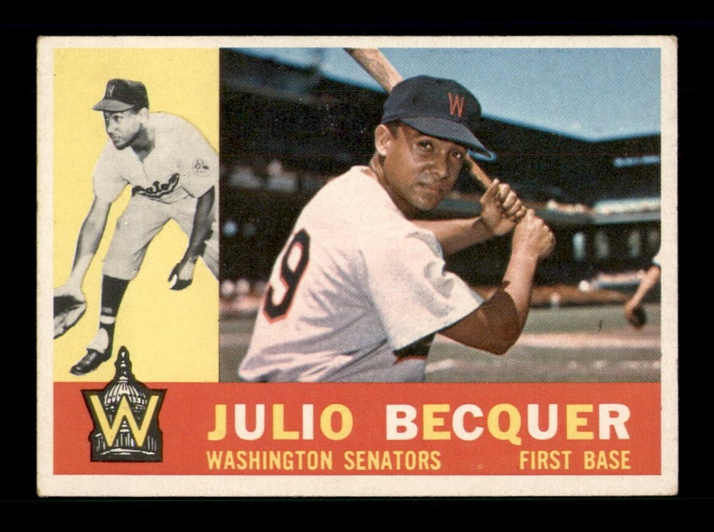 1960 Topps #271 Julio Becquer EX Grade OBGcards Vintage Baseball Break