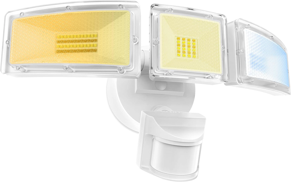 5000K 4600LM Outdoor Security Motion Sensor Lights with Dusk to Dawn and IP65 Waterproof Rating
