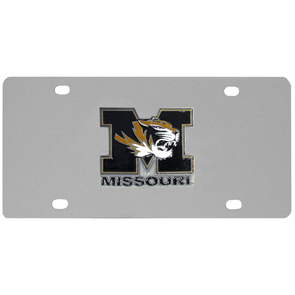 missouri tigers college football steel car tag license plate