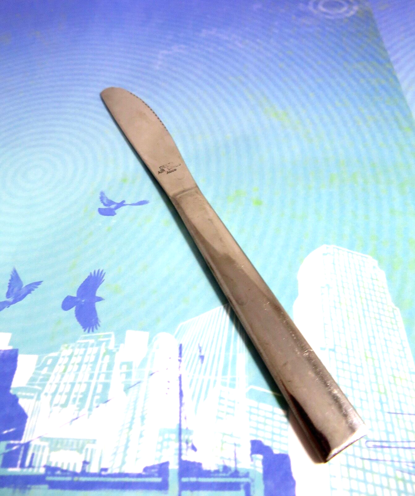 Vintage Delta Airlines Stainless Steel Dinner Knife ABCO Bread And Butter-image