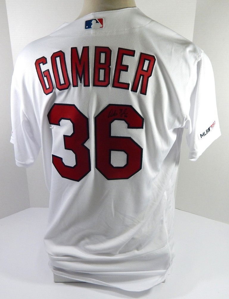 2019 St. Louis Cardinals Austin Gomber #36 Game Used White Jersey MLB 150 P 48 1