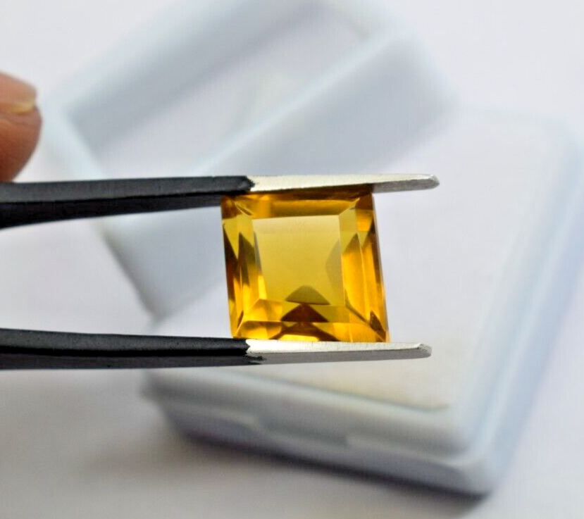 Loose 7.10Ct Orange Citrine Gemstone for Statement Rings in Fancy Cut Design for Jewelry Making