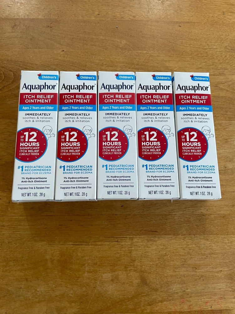 Aquaphor Kids Itch Relief Ointment 1oz – 5 Pack for Soothing Skin
