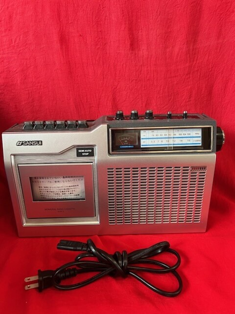 SANSUI Monaural Radio Cassette SCR-3 w/4.8W High Power Amplifier Junk JAPAN JP