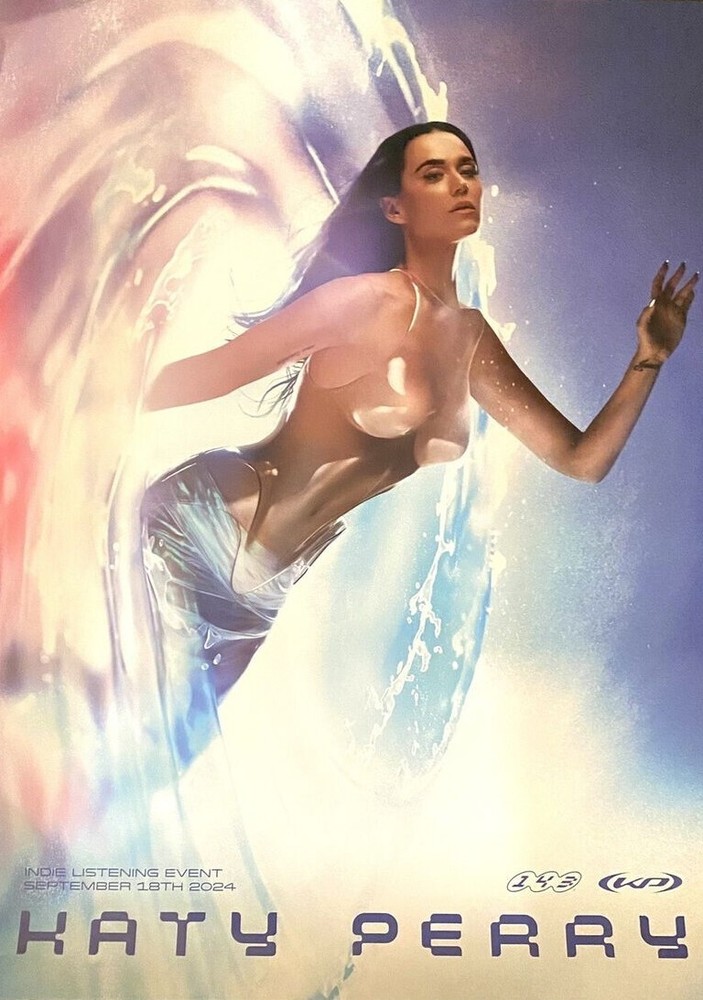 Katy Perry 143 Listening  Party Advance Promo Poster 18”x24” Excellent Condition