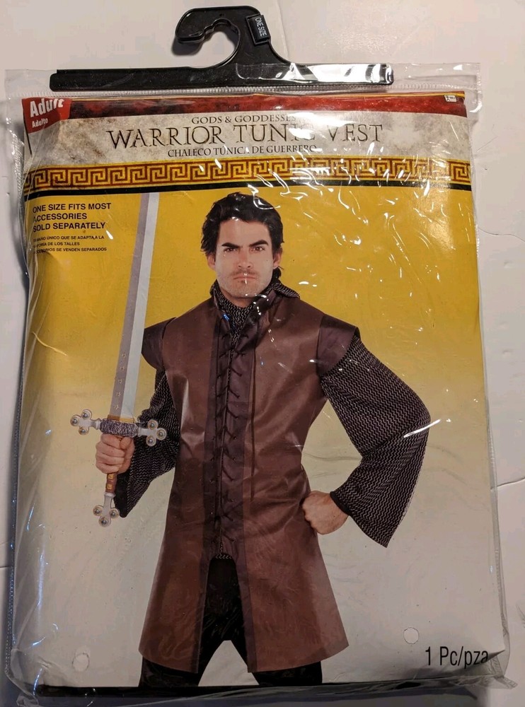 Men’s Brown Warrior Tunic Vest Renaissance - The Last Kingdom -Halloween Costume