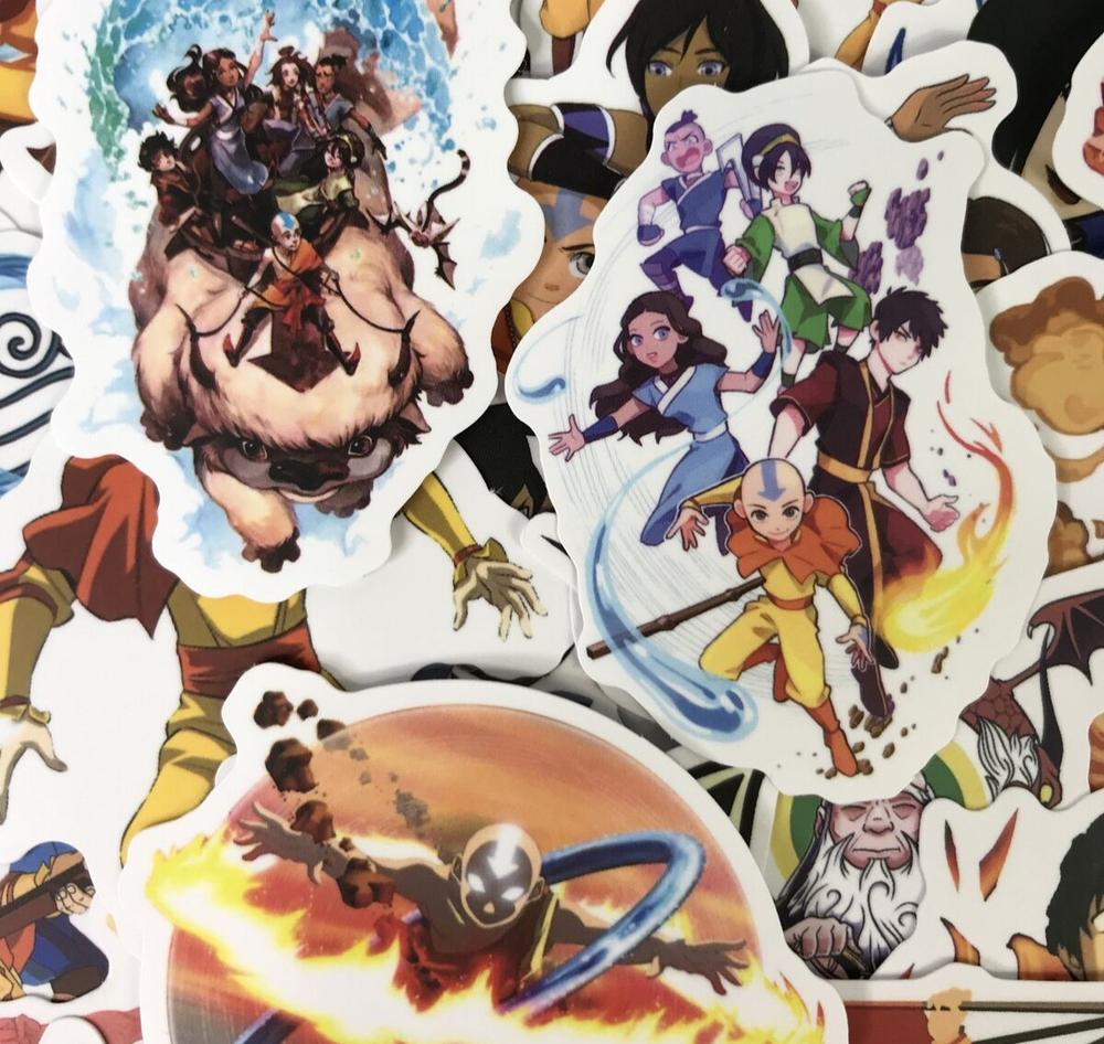 100pc Avatar Airbender Aang Momo Notebook Laptop PS4 XBOX Sticker Pack-image