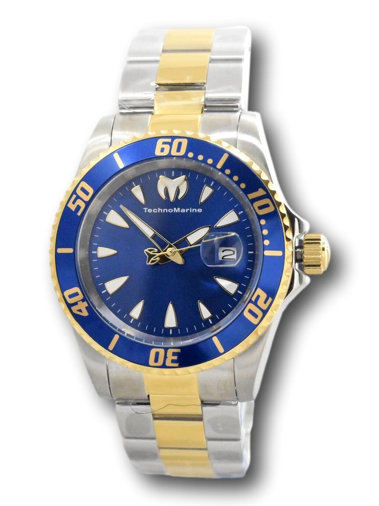 TechnoMarine Sea Manta Men's 42mm Gold Two-Tone 200M Quartz Watch TM-220098