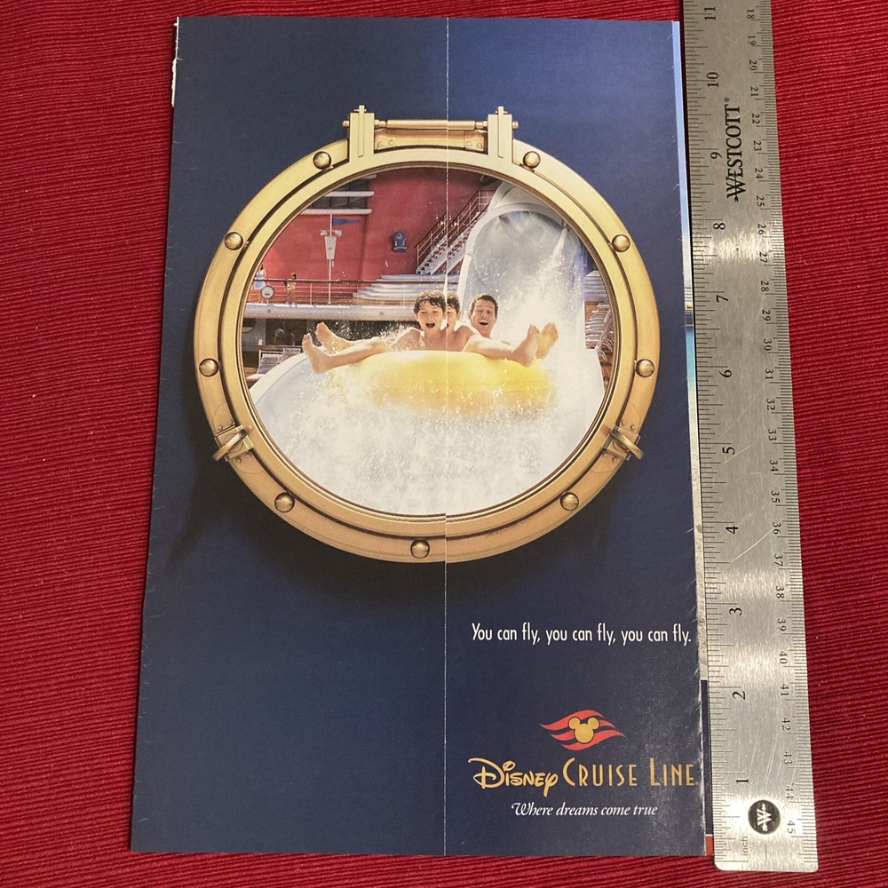 Disney Cruise Lines 8-page Pamphlet Print Ad - Great To Frame