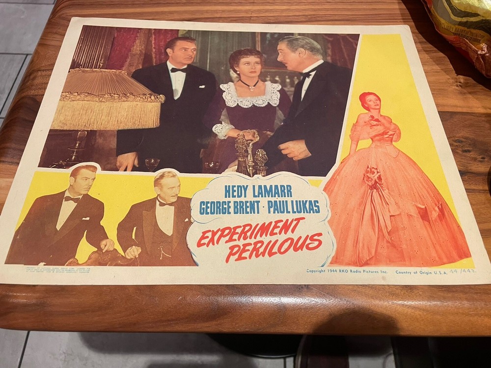 Hedy Lamarr Experiment Perilous Orig Lobby Card 1944 Film Noir George Brent