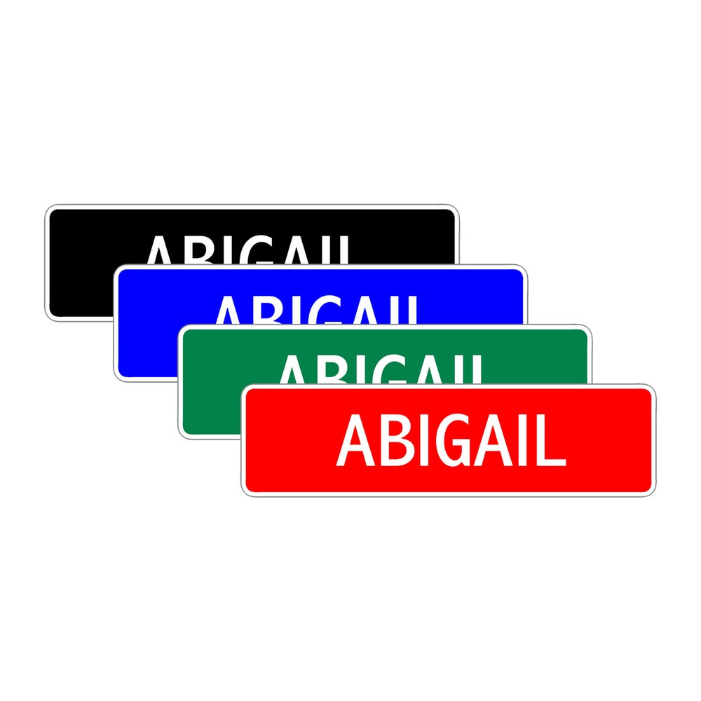 Personalized Abigail Aluminum Street Sign Wall Décor for Kids Room or Home Gift-image