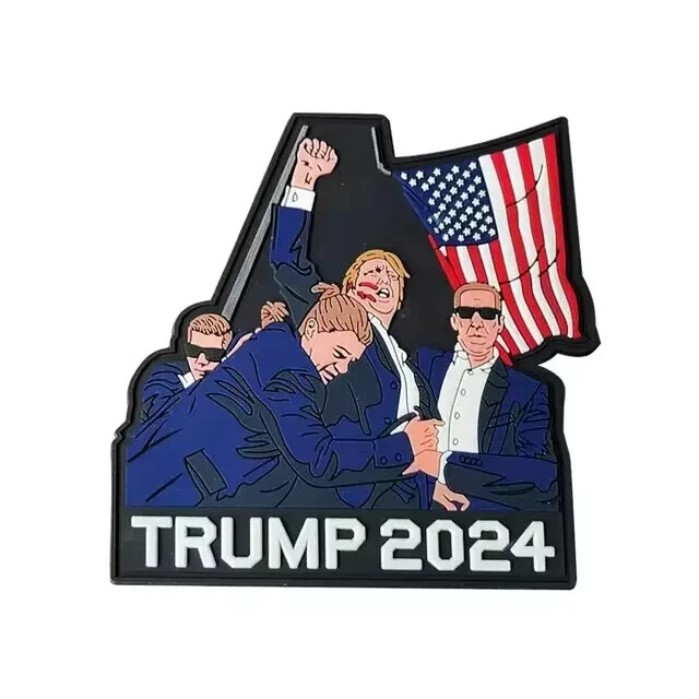 TRUMP ASSASINATION ATTEMPT PVC Large Hook & Loop Tactical Morale Patch