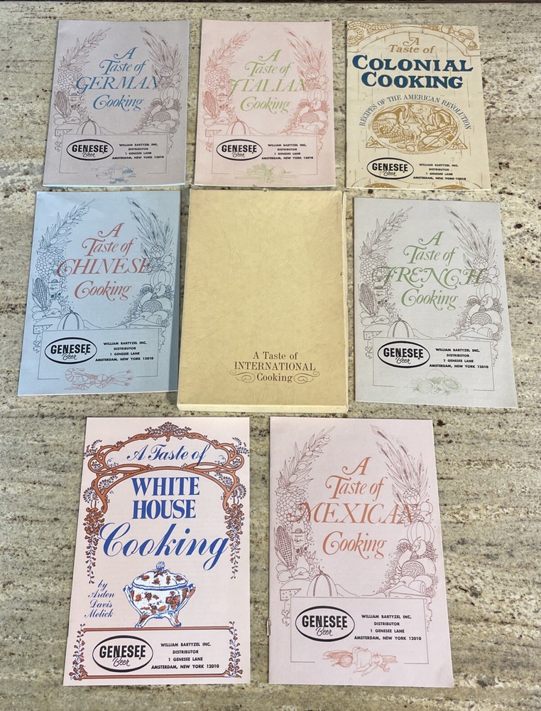International Cooking Collection - 7 Booklet Boxed Set Cookbooks Featuring Genesee Beer Recipes-image