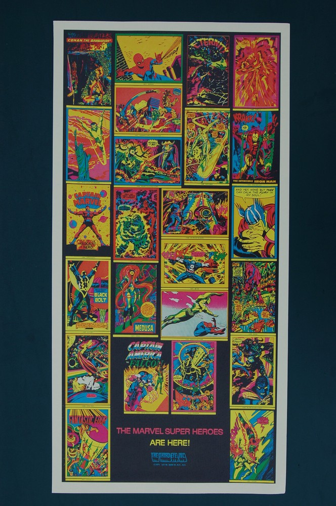 Marvel Comic Books advertisement promotional poster 1971