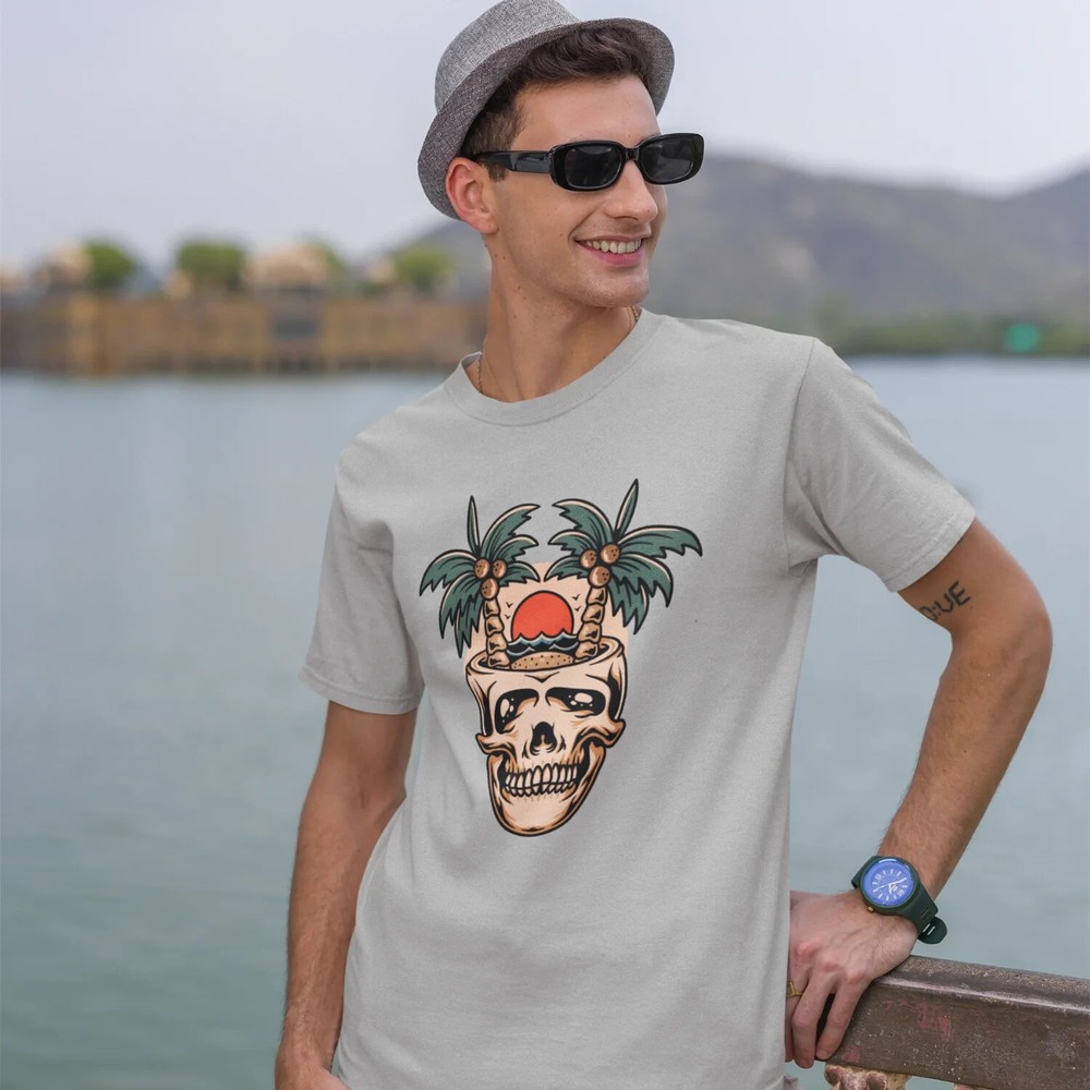 Urban Vibe: Men's Oversized Streetwear Tee with Graphic Design & Crew Neck