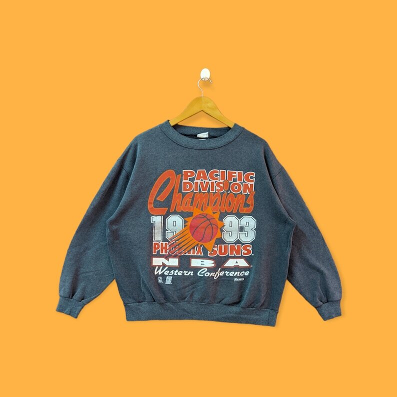 NBA Phoenix Suns Crewneck sweatshirt, Remake BLACK color TE9376