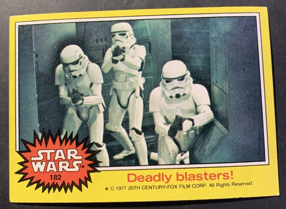 STAR WARS card #182 Topps 1977 Series 3 yellow HIGH GRADE