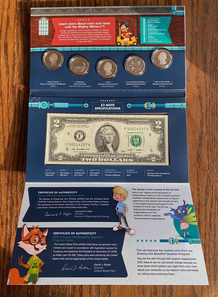 2019 UNITED STATES MINT YOUTH COIN & CURRENCY SET  - PLEASE READ