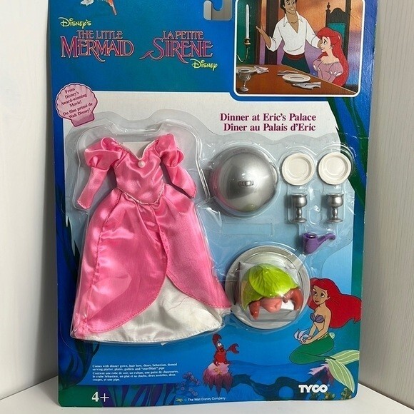 Vintage Disney The Little Mermaid Dinner at Eric's Palace Accessory Set Tyco NOS