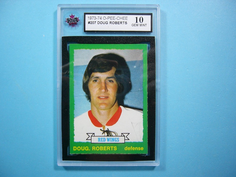 1973/74 O-PEE-CHEE NHL HOCKEY CARD #207 DOUG ROBERTS KSA 10 GEM MINT 73/74 OPC