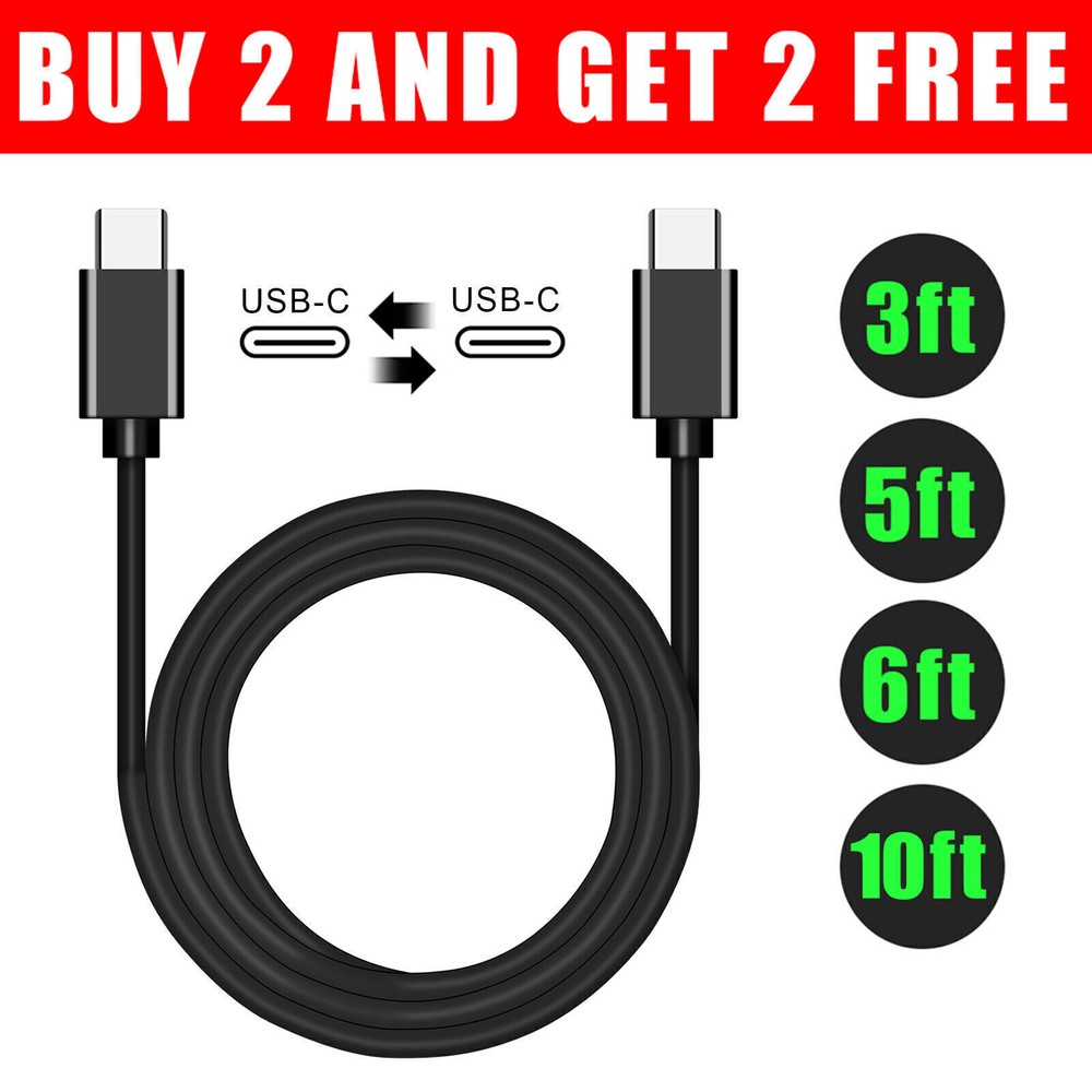 3/5/6/10FT USB C Cable Fast Charging Charger Cord For iPhone 16 Pro Max 16 Plus