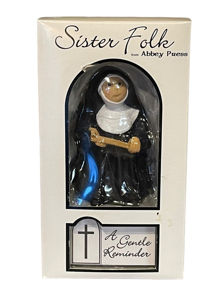 Figura Monja Hermana Folk por Abbey Press UN RECORDATORIO SUAVE Firmado y Fechado con Caja-image